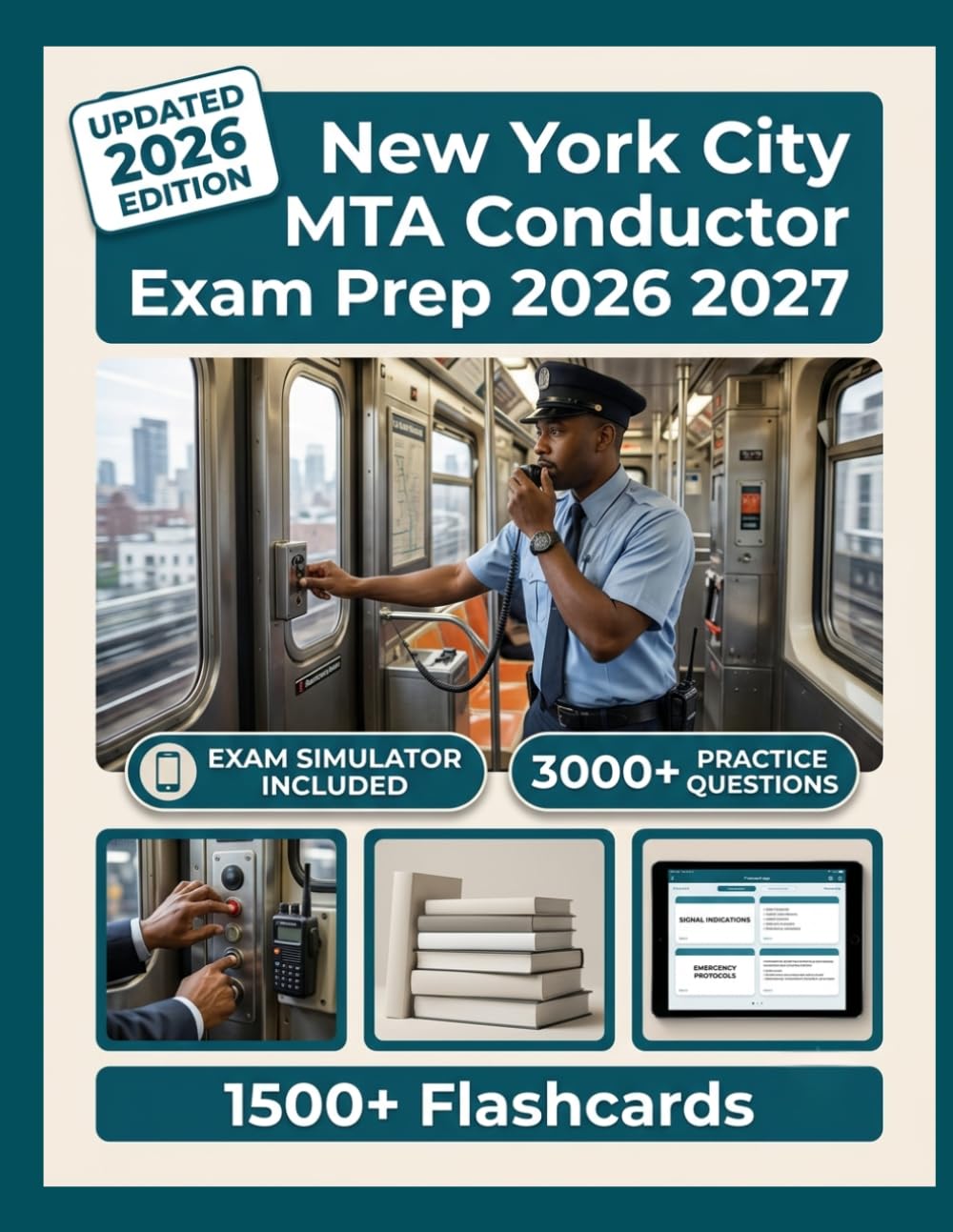 New York City MTA Conductor Exam Prep 2026 2027: 3,000+ Practice Questions, 10 Full-Length Tests, Digital Flashcards & Advanced Exam Simulators To Pass with Confidence