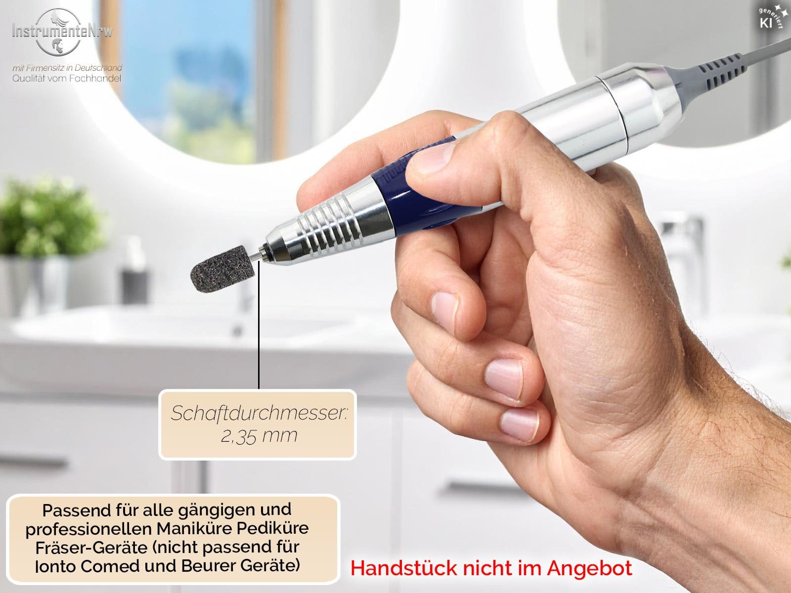Diamantfräser Fußpflege Set Hornhaut Fräser Nagelfräser Bit-Set 7-teilig | Nagelfräser Bit Set Box für Ihre elektrische Maniküre und Pediküre. Zum einfachen Entfernen der Hornhaut von zu Hause aus