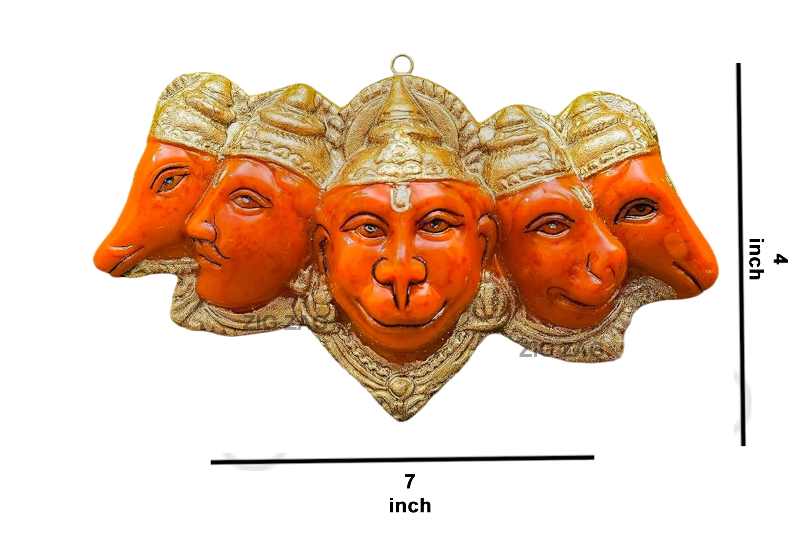 彫り師くん専用　5個セット Amazon.com: Zig Zag Panchmukhi Hanuman Hanging Idol for Door