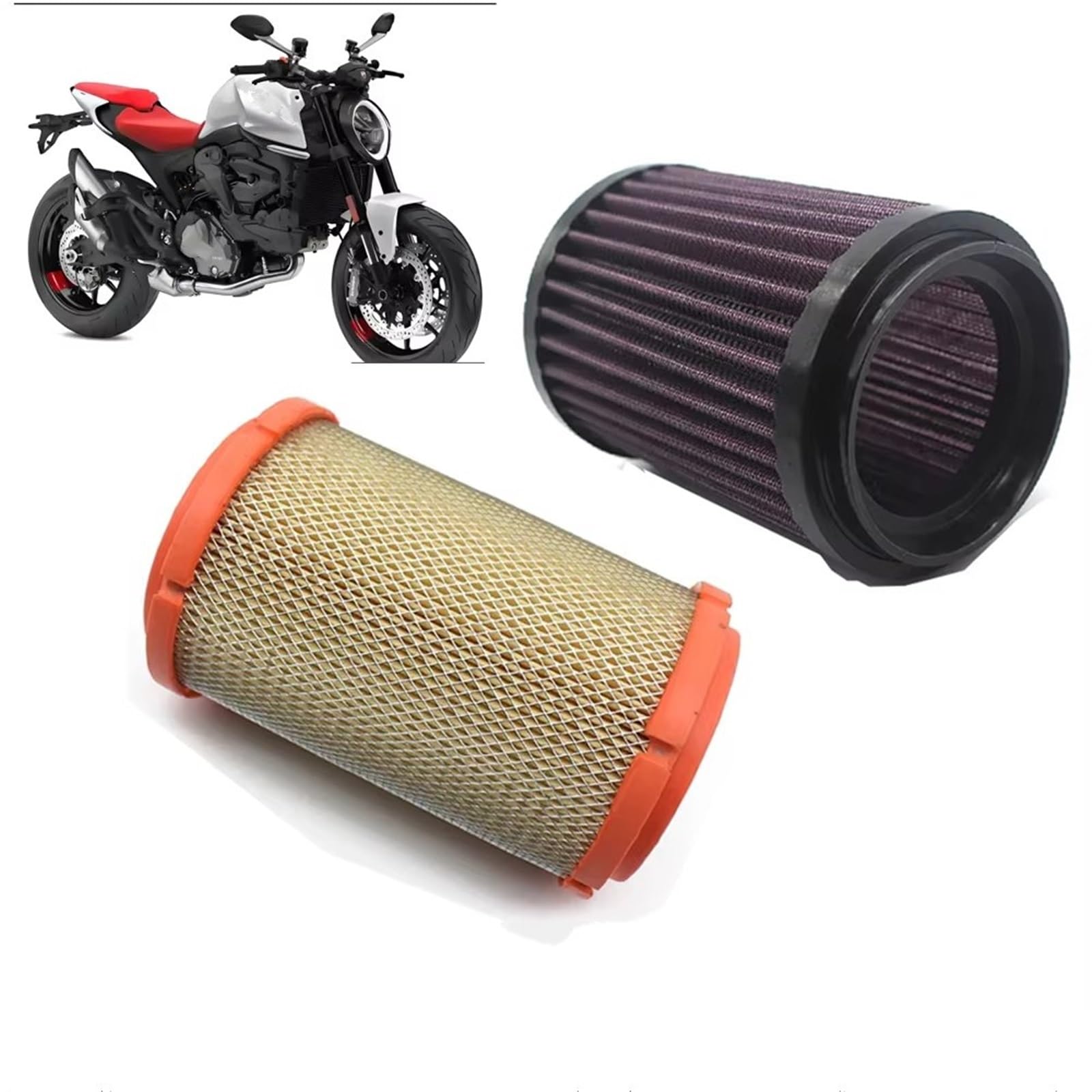 Filtro Aspirazione Aria Moto Per Ducati Per Scrambler | 400 800 Per Monster 659 696 795 796 797 Per Hypermotard Moto Motore Filtro Aria(High Flow)