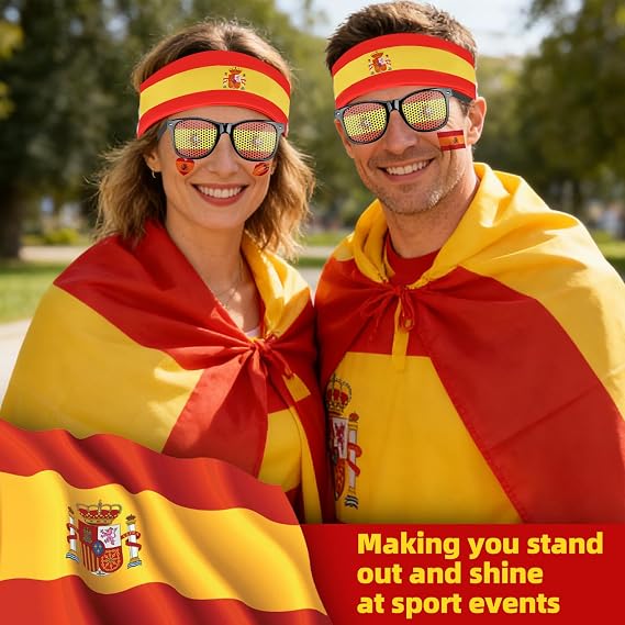 2026 Soccer Fan Flag Cape Set for Men Women | National Cape Sunglasses Headband Tattoos, Flag Costume Cape for Match Day Party 4th of July