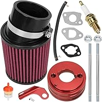 FVRITO Upgraded Red Air Filter Adapter Kit for Predator 212cc 196cc Coleman CT200U BT200X KT196 6.5HP Clone Mini Bike Go Kart Engines