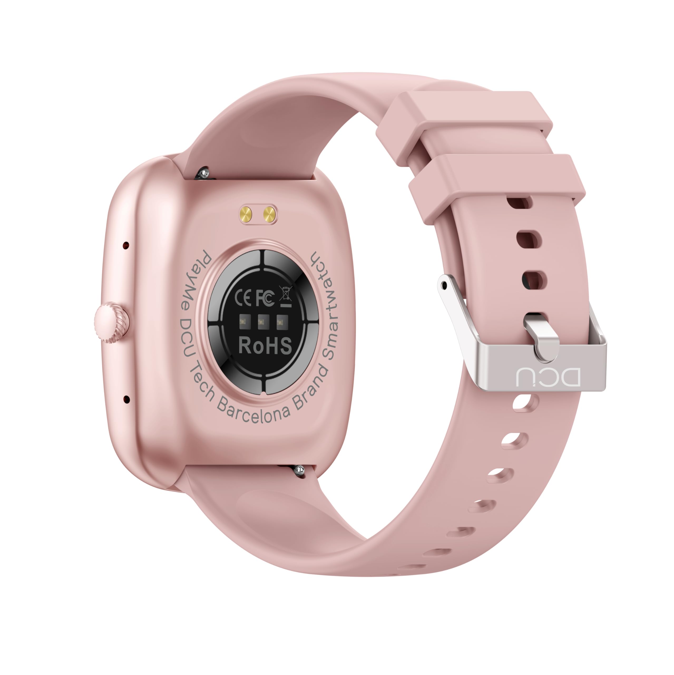 DCU PlayMe Smartwatch Infantil, Pantalla TFT 1,83", 15+ Juegos, 22 Modos Deportivos, Monitor de Salud, 6-12 Años, Sin conexión a teléfono, No Requiere Tarjeta SIM (Rosa)