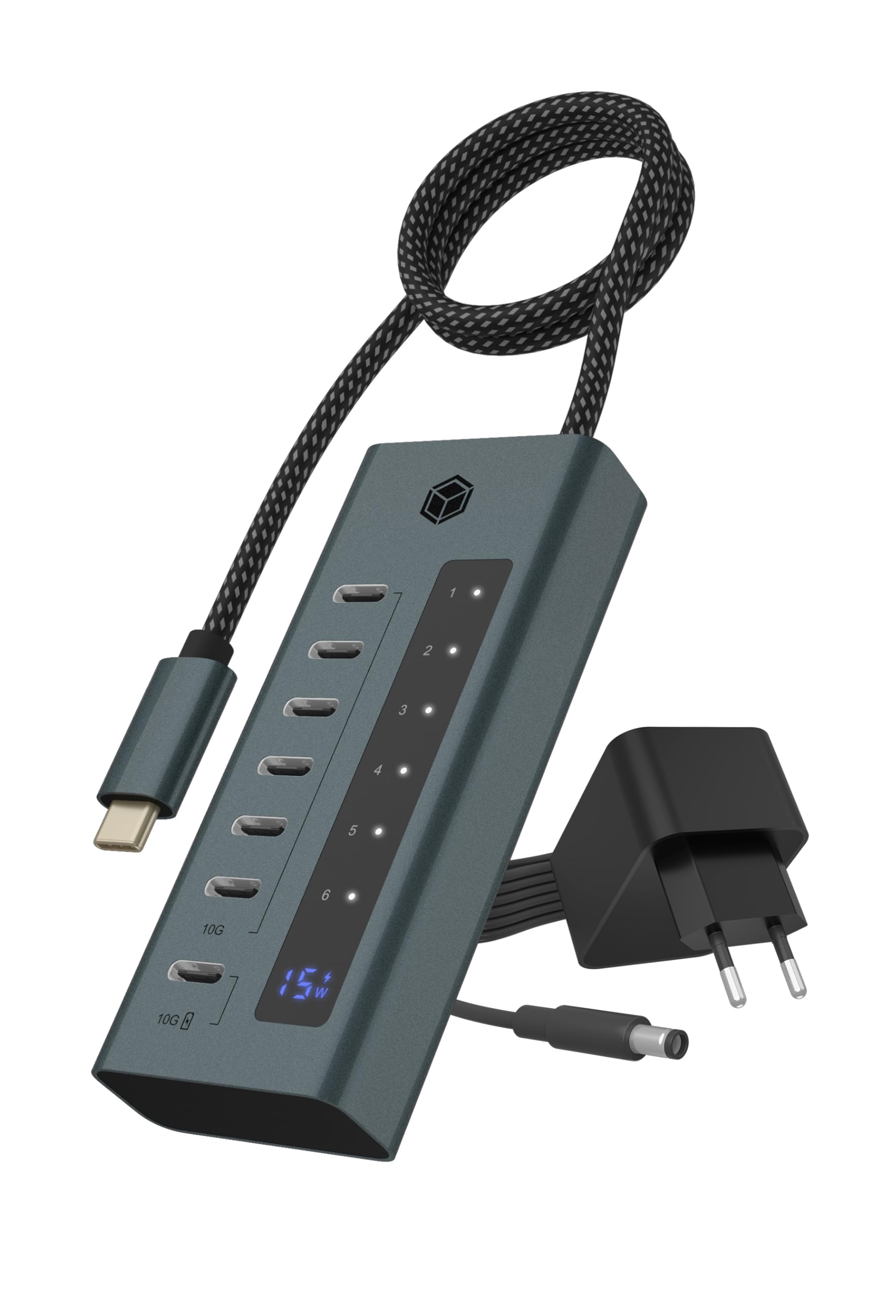 ICY Box USB 3.2 Gen 2 (3.1 Gen 2) Type-C 10000 Mbit/s, IB-HUB1457-C31