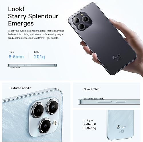 Miniatura 7 de FOSSIBOT Teléfono celular S2 desbloqueado, pantalla FHD+ de 6.72 pulgadas, 20 (8+12 GB)+256 GB 1 TB TF, batería de 5000 mAh, cámara de 50 MP+16 MP,