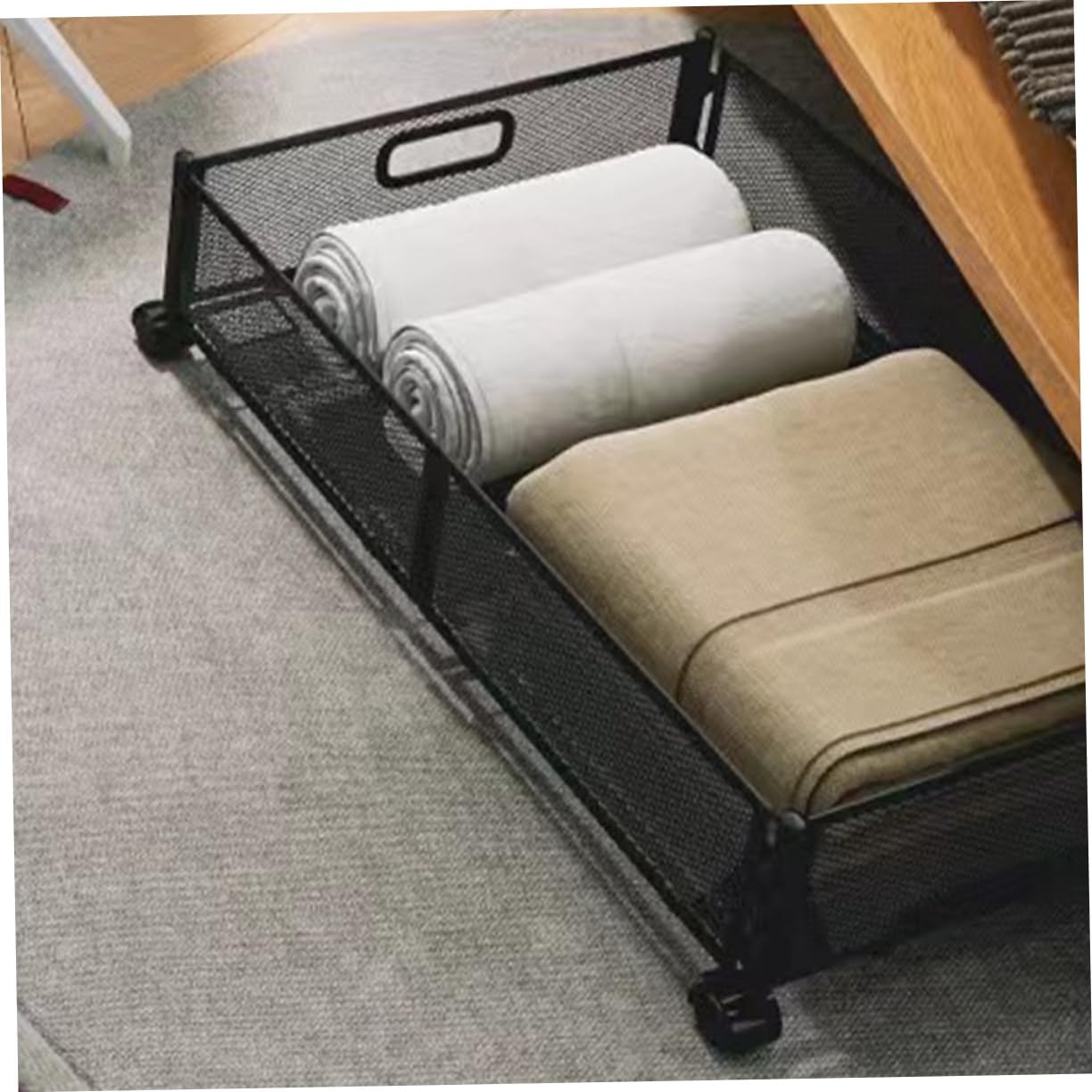 Foldable under Bed Storage Container Multi-purpose Organizer for Bedding and Clothes Capacity Frame Space-saving Design for Bed and Sofa Use