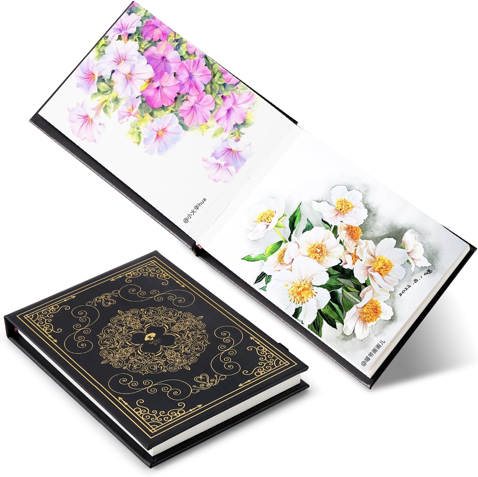 Paul Rubens Watercolour Paper, Cold Press Watercolour Journal,50% Cotton 140 lb/300gsm 20 Sheets 5.2’’ x 3.8’’ Travel Watercolour Sketchbook for Beginners and Artists