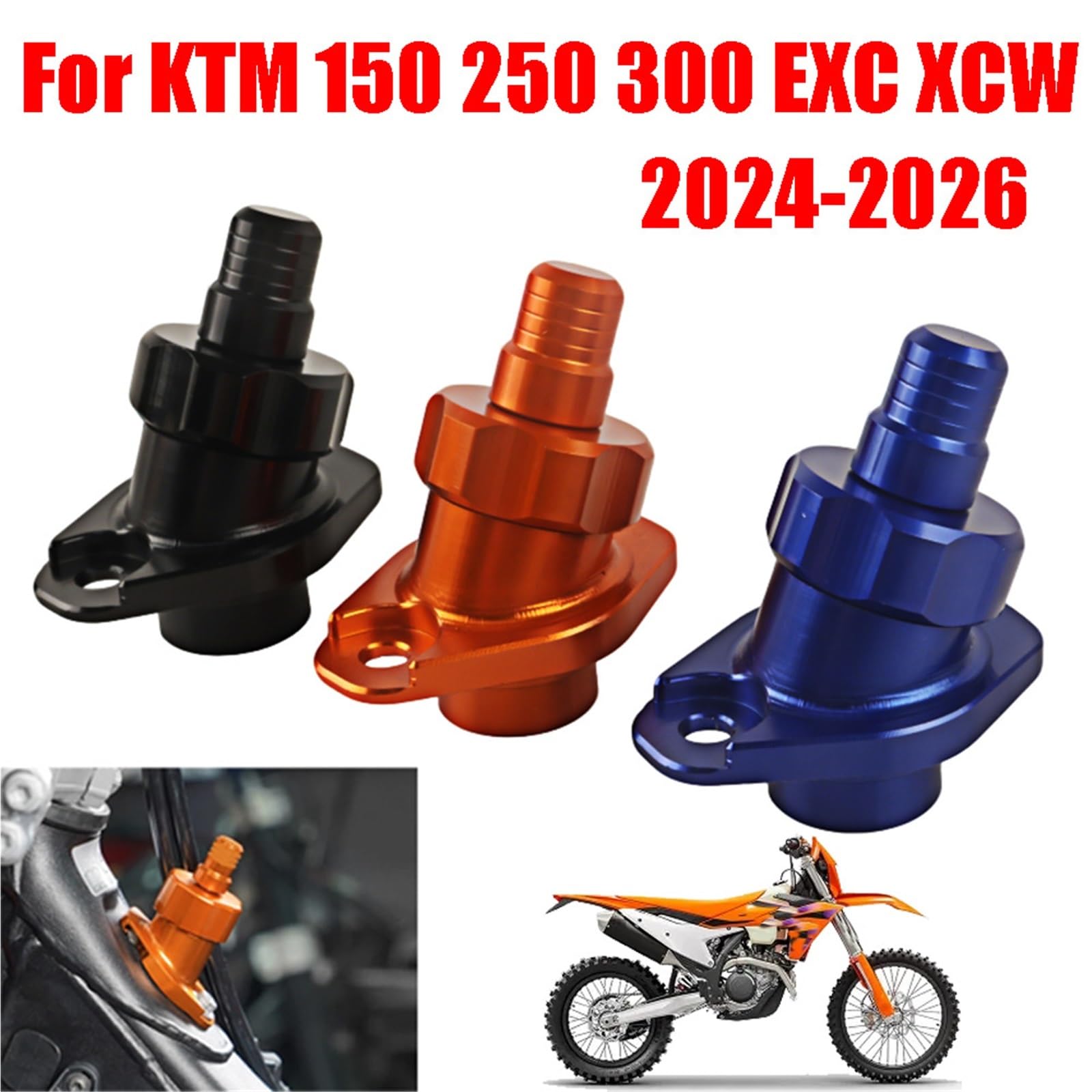 Combustible Bloqueable Ajuste para EXC XC-W 300 250 150 XCW EXC300 EXC250 2024 2025 2026 Protector de cubierta tapa llenado aceite Tapa Combustible para Motocicleta