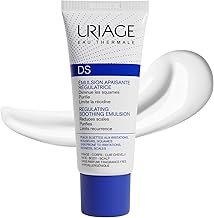 Uriage DS Soothing Regulating Emulsion - Glycerin and Shea Butter - Reduces Dander, Irritation - Purifies & Limits Recurrences - Light Moisturizing Emulsion - Face & Body - 40 ml