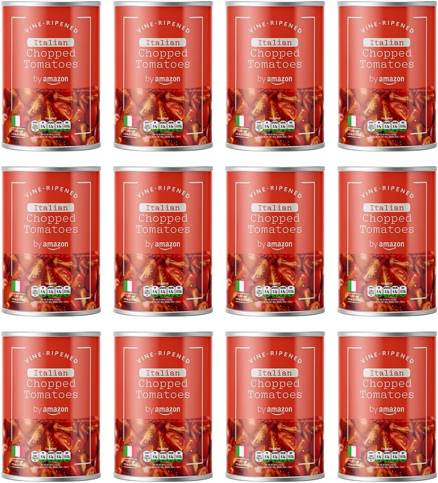 by Amazon Italian Chopped Tomatoes, 400g, Pack of 12