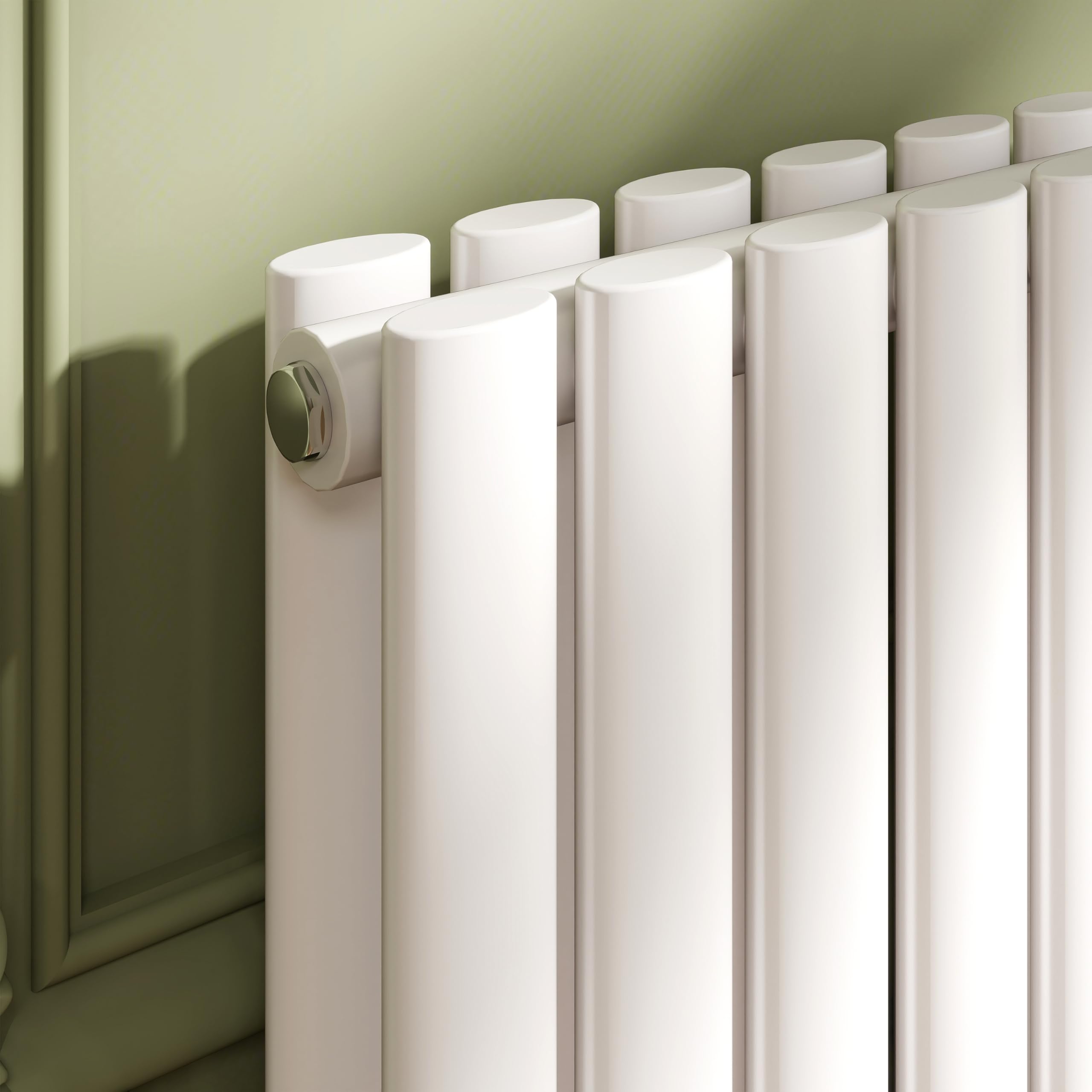 AICA Heizkörper 1800x472mm 2103W Röhrenheizkörper Doppellagig Weiß