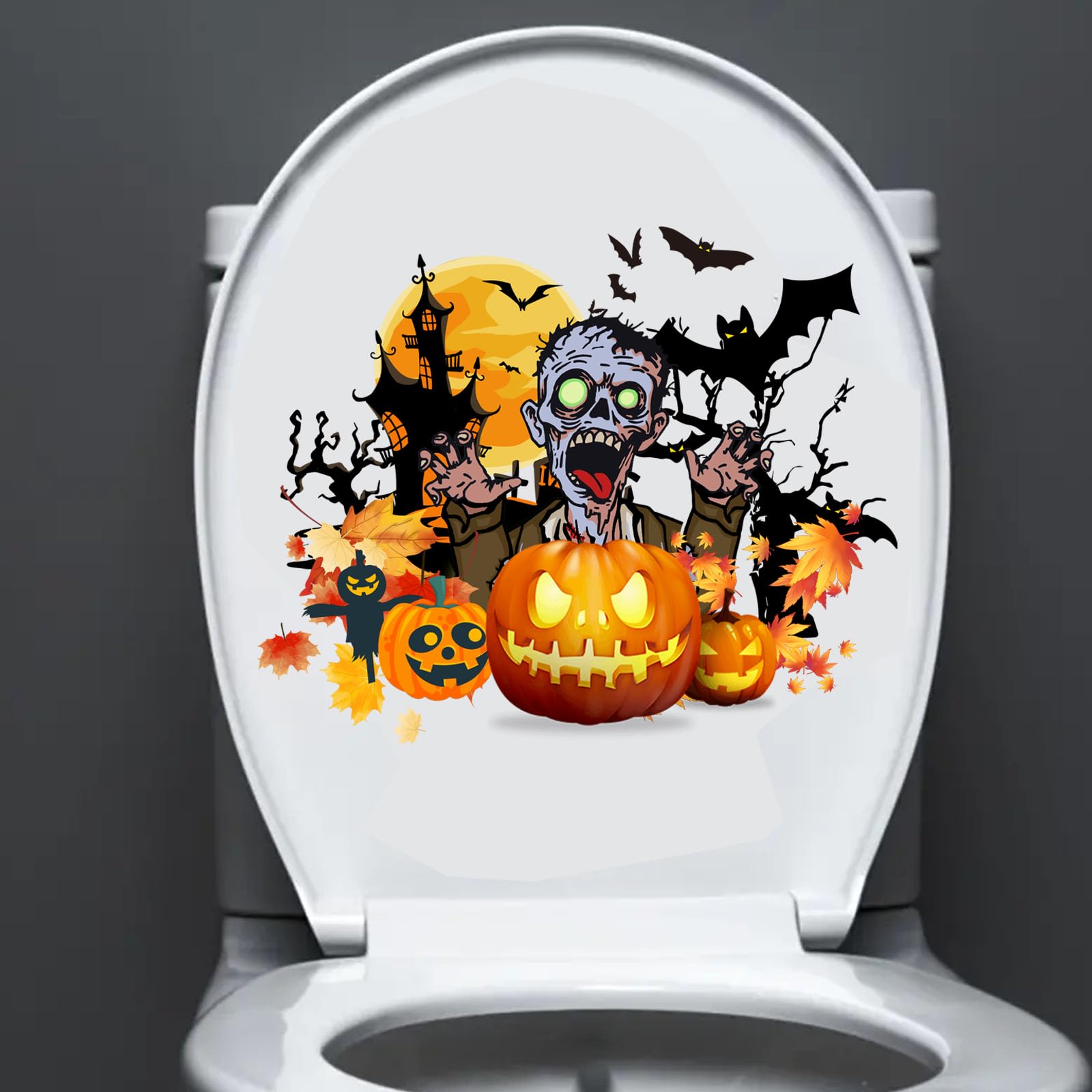 Nouiroy Halloween Horror Vinyl Sticker - Halloween Movie Character Decal for Ceramic Tiles & Water Tanks, Car, Truck, Van, Laptop, and Toolbox,Horror Theme Decoration Sticker (Halloween Zombie)
