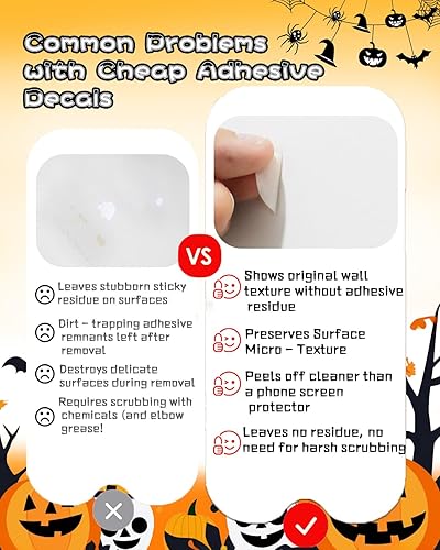 Miniatura 5 de 120 piezas de decoración de murciélagos de Halloween para interiores y exteriores, suministros de fiesta de Halloween, calcomanías 3D de murciélagos