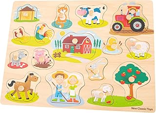 Comprar New Classic Toys Peg Puzzle-Farm, 400 x 300 x 20mm (10440)