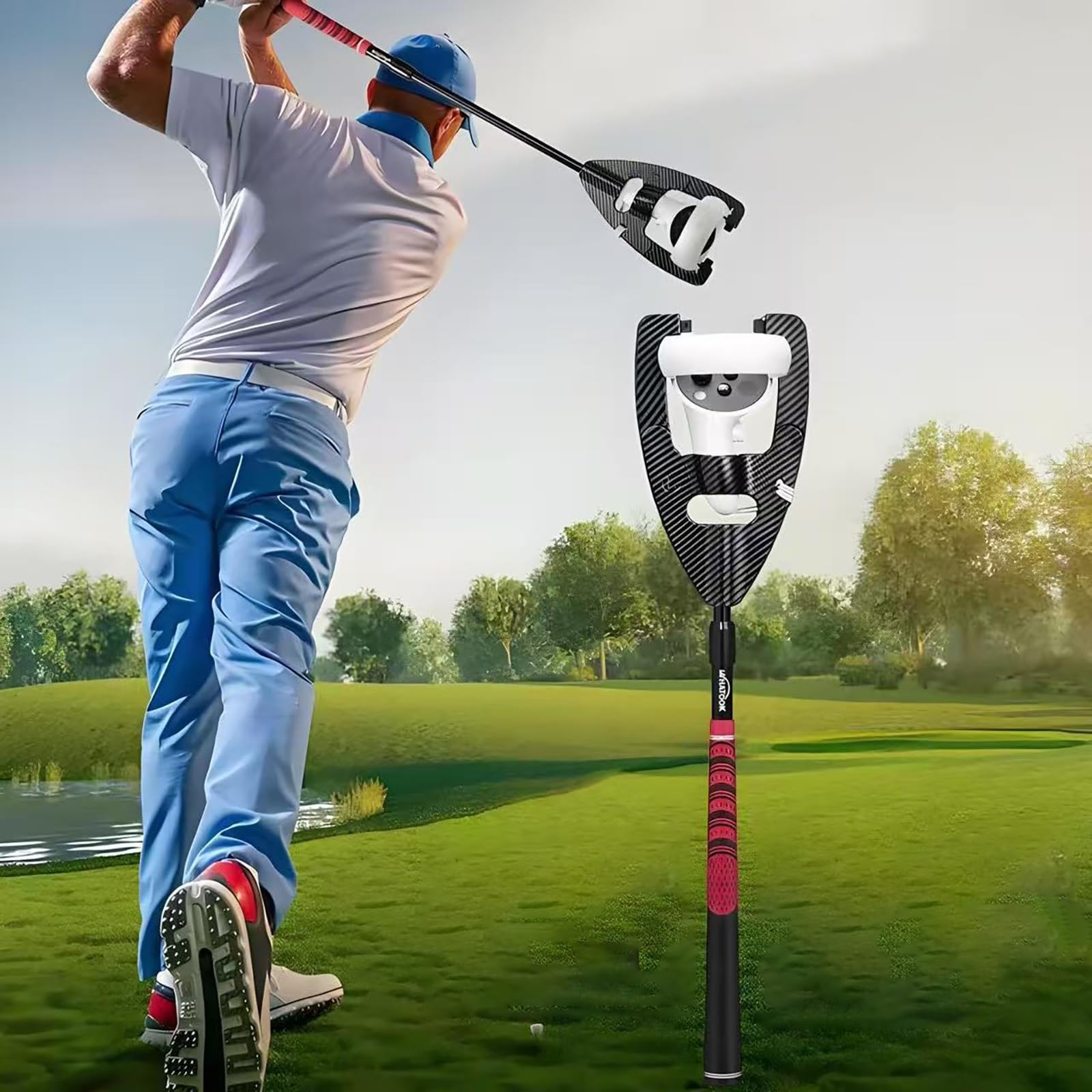 Przedłużenie uchwytu kija golfowego VR do Quest 2 – ergonomiczne wsparcie dla ulepszonych, wciągających wrażeń z gry – idealne dla entuzjastów gry w wirtualnej rzeczywistości