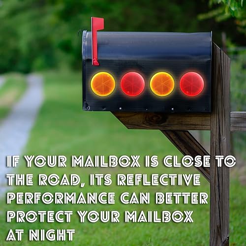 Miniatura 6 de Cunno 16 reflectores redondos de 3 pulgadas, reflectores adhesivos de seguridad de motocicleta para automóviles, remolques, camiones, barcos,