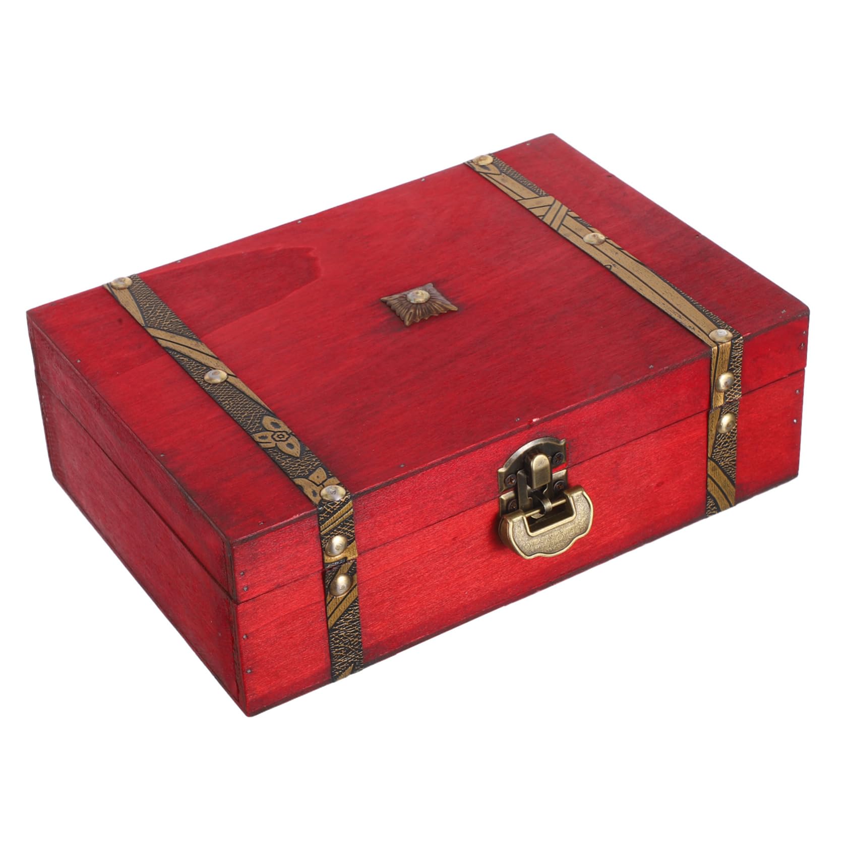 Cabilock Holzbox mit Deckel und Zahlenschloss Dekorative Aufbewahrungsbox im Vintage-stil Schmuckkästchen und Organizer für Schmuckstücke Dokumente und Kleine Utensilien Robuste Erinnerungs