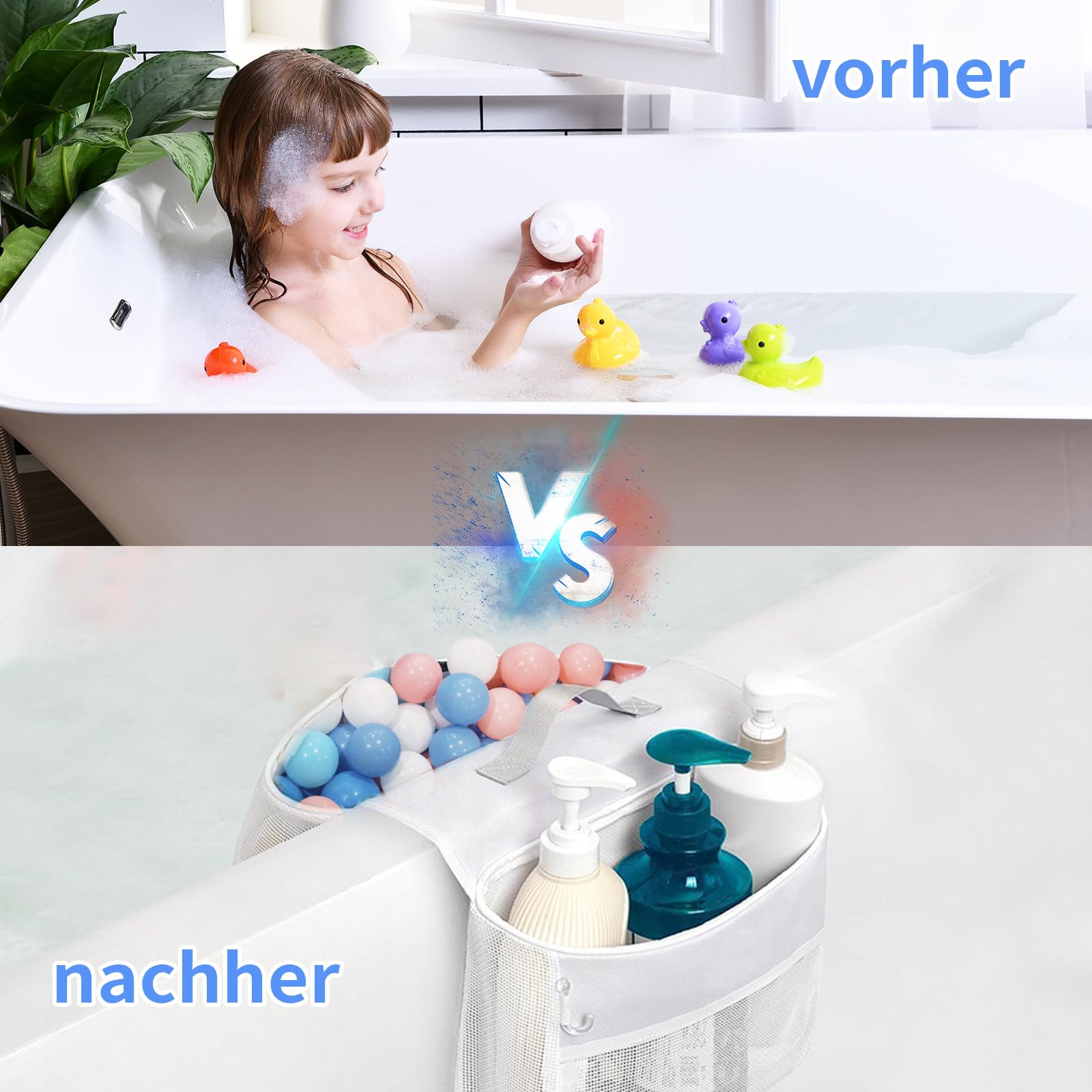 badewanne aufbewahrung kinder Badewannenspielzeug Aufbewahrung, Spielzeug Pouch, Kinder Badespielzeug Aufbewahrung, Baby Badespielzeug Mesh Bag, Badezimmer Spielzeug Aufbewahrung, Geeignet für Badewannen（weiß） Küche, Haushalt & Wohnen Größe:140x200 cm 2x Garage Kajak Aufbewahrung Nachttisch