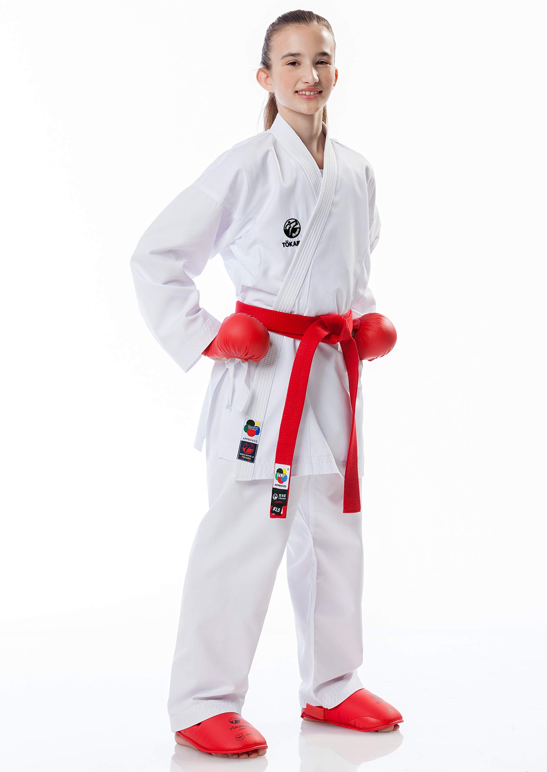 Tokaido Kumite Master Junior - Tuta da karate, unisex, colore: bianco
