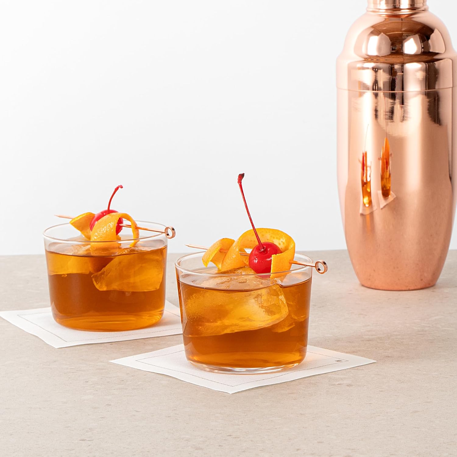 Restaurantware Rocks Glasses 24 Count 7.5 Ounces Handcrafted Spanish Style Tumblers Dishwasher Safe Versatile Drinkware Crystal-Clear Glass for Cocktails and Wine Sheer Rim Design Clear - Image 3