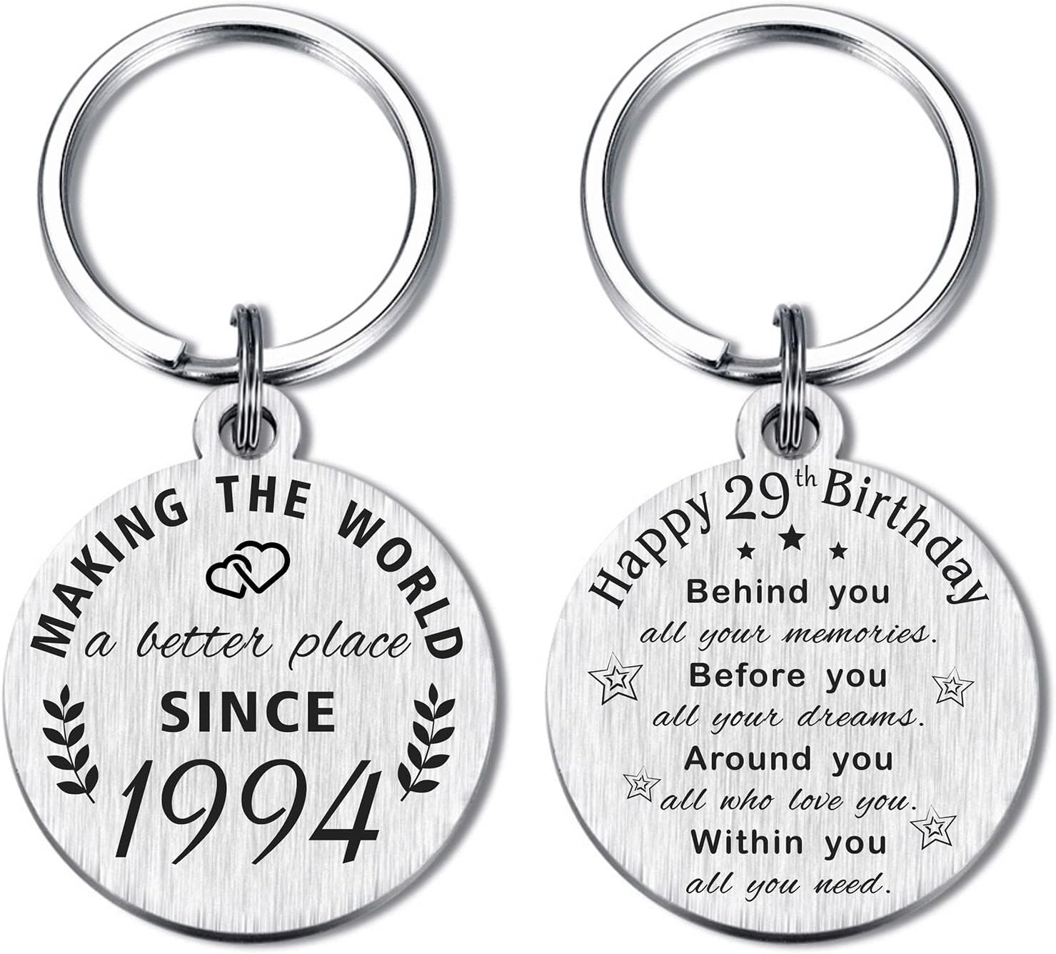 ABBNT 29th Birthday Gifts for Women Men, Born in 1994 Gifts, 29 Year Old Birthday Keychain, 1994 Birthday Decorations
