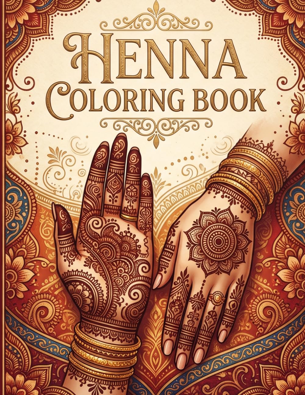 Hena Coloring Book: Beautiful Henna and Mehndi Patterns for Relaxation: Intricate Paisley Designs, Floral Mandalas, and Traditional Body Art Motifs for Adults