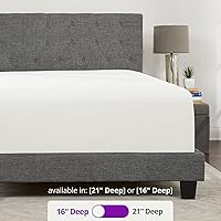 Vista 3 de DeaLuxe Kids Twin Deep Pocket Fitted Sheet - White - Microfiber - 16' Deep - Twin Size 39' x 75' - Perfect Fit for 14'-18' Mattresses