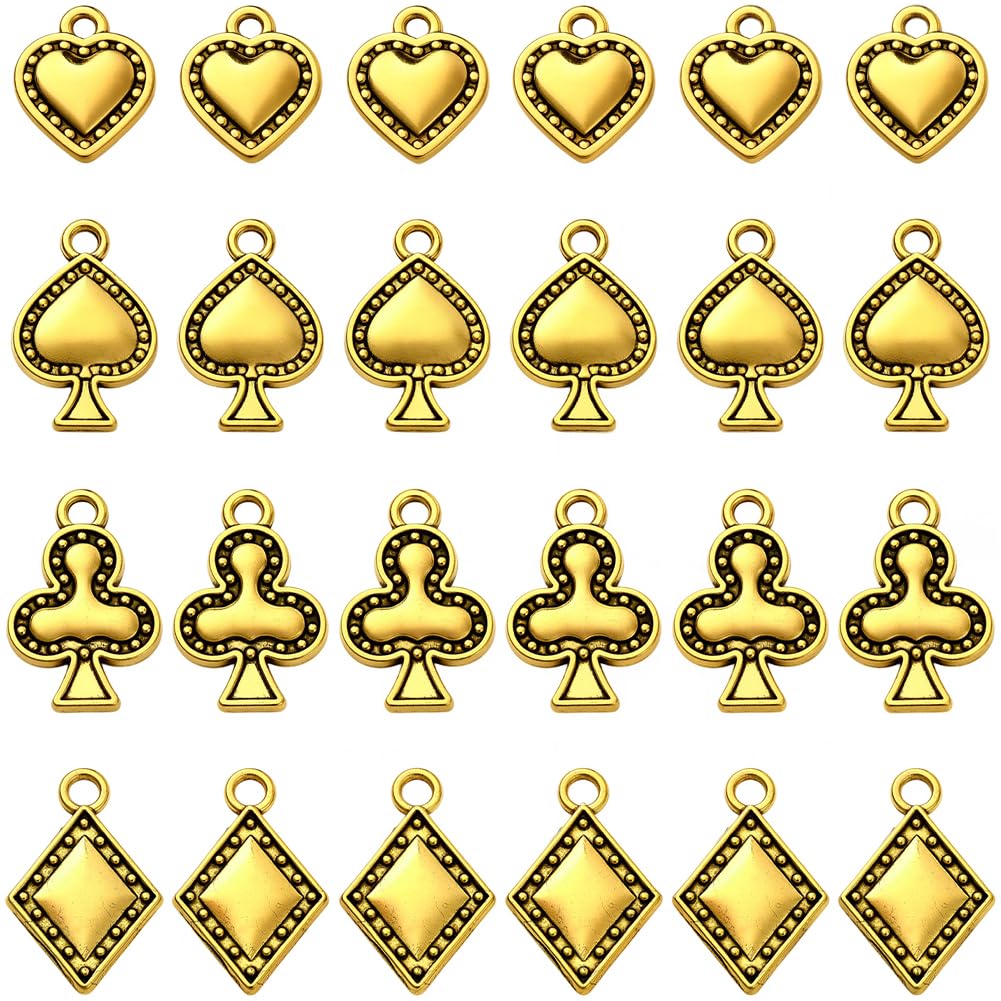 Pendentifs cartes à jouer rétro pour personnaliser vos bracelets et colliers faits main