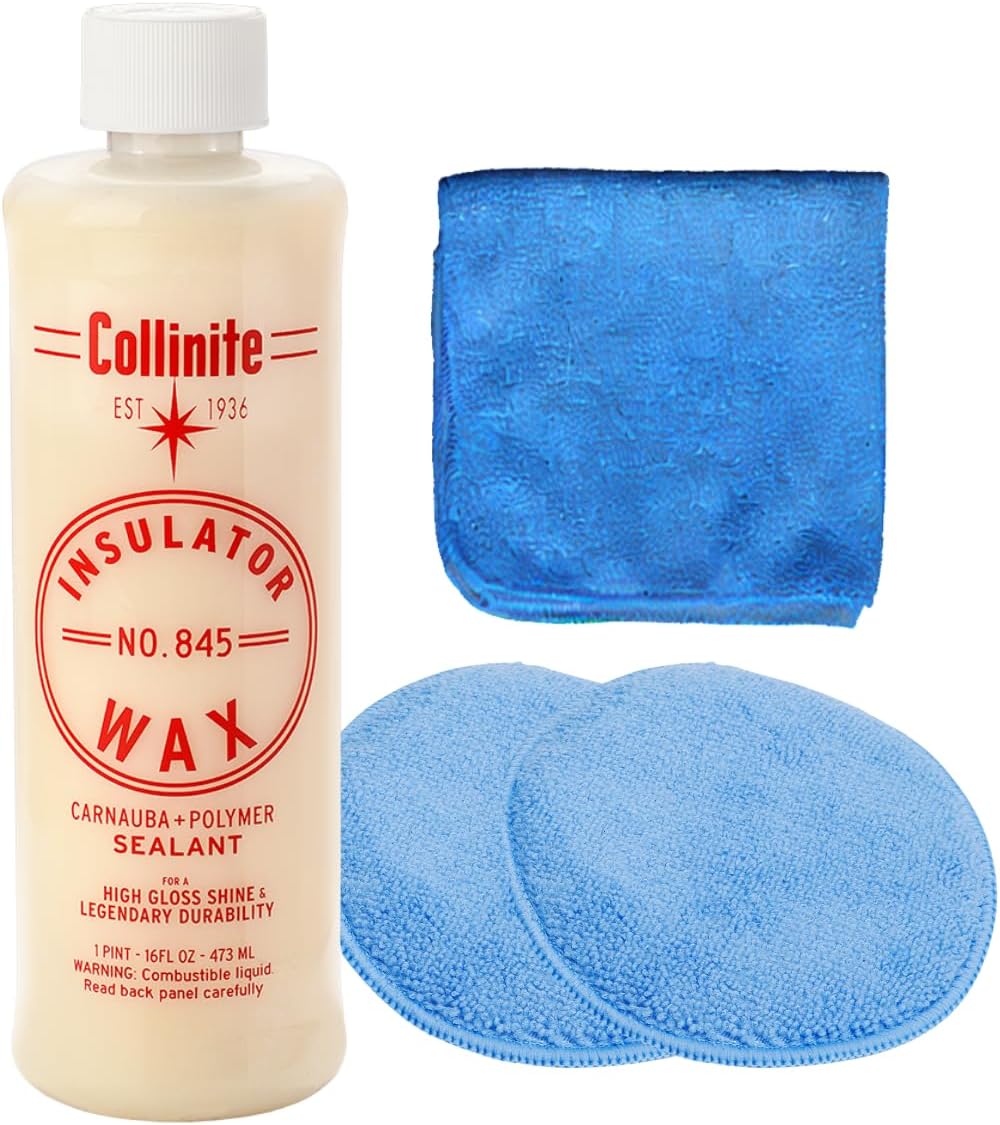 No. 845 Insulator Wax with Microfiber Towel & Applicator Combo