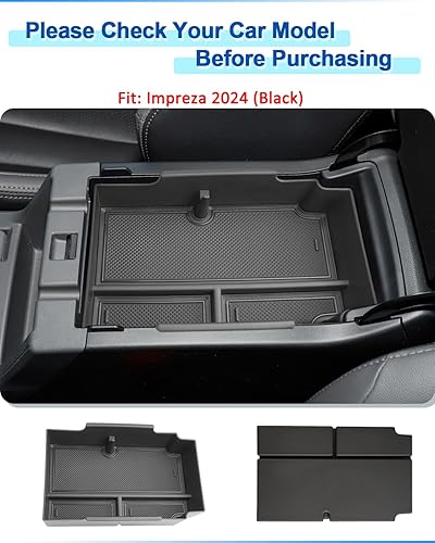 Miniatura 2 de Crosstrek Accessories 2024 Organizador de consola central para Subaru Crosstrek (todos los bordes), bandeja de consola de plástico ABS duradero,