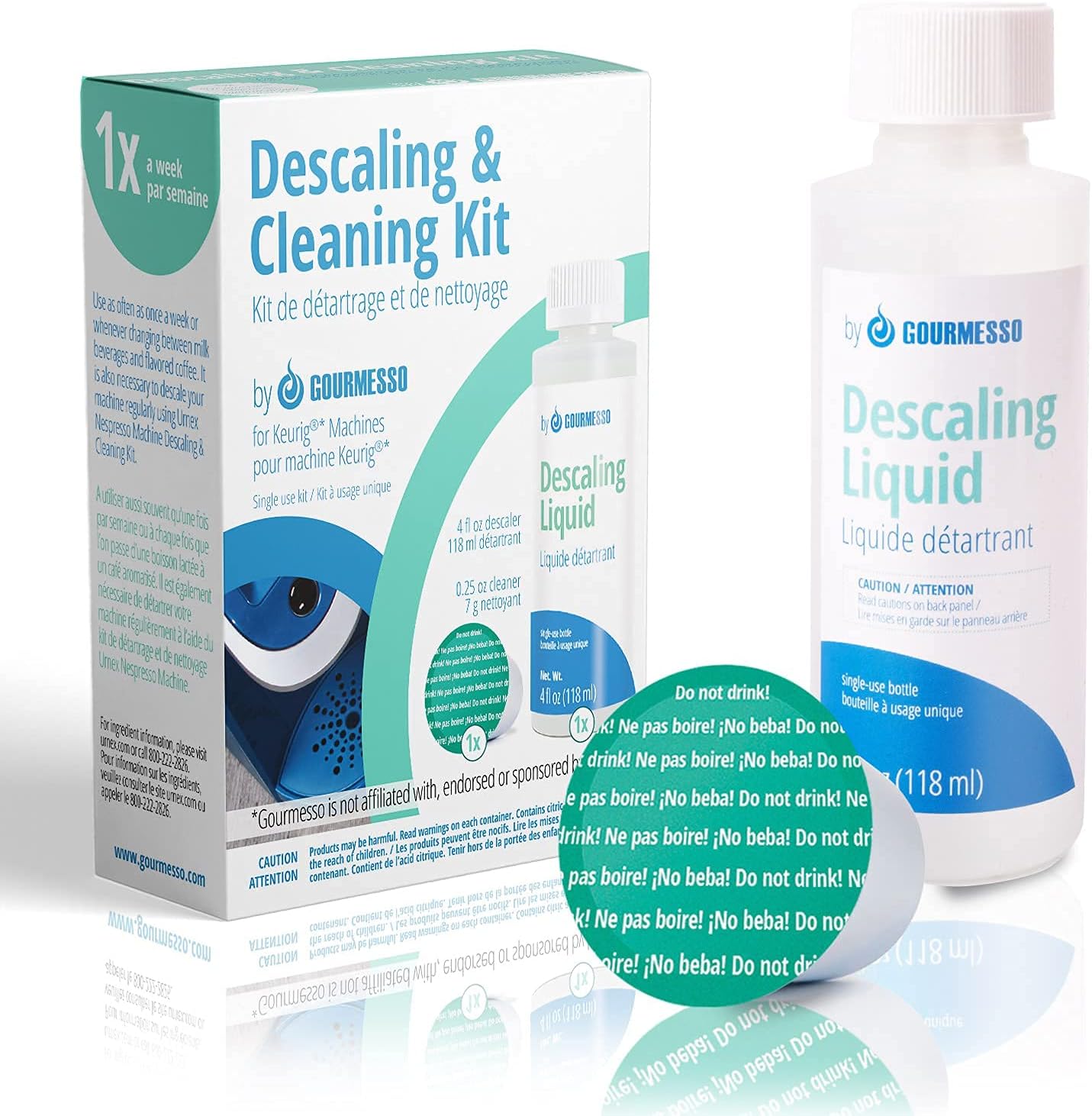 Keurig Machine Descaling Kit - Includes Descaling Solution and Cleaning Pod - Compatible with Keurig 1.0 and 2.0 K-Cup Brewers - Clean regularly for Fresher Coffee - Made in USA