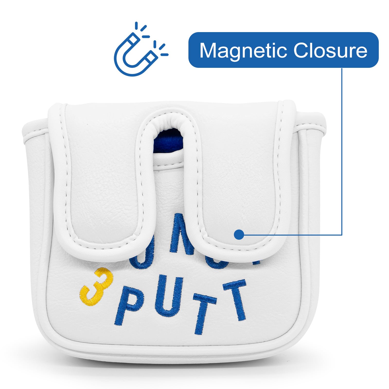 Copritesta per mazze da golf, divertente copertura per putter con forte magnetico, adatta alla maggior parte dei putter, Scotty Cameron, Taylormade, Odyssey, Titleist, Callaway Mallet Putter