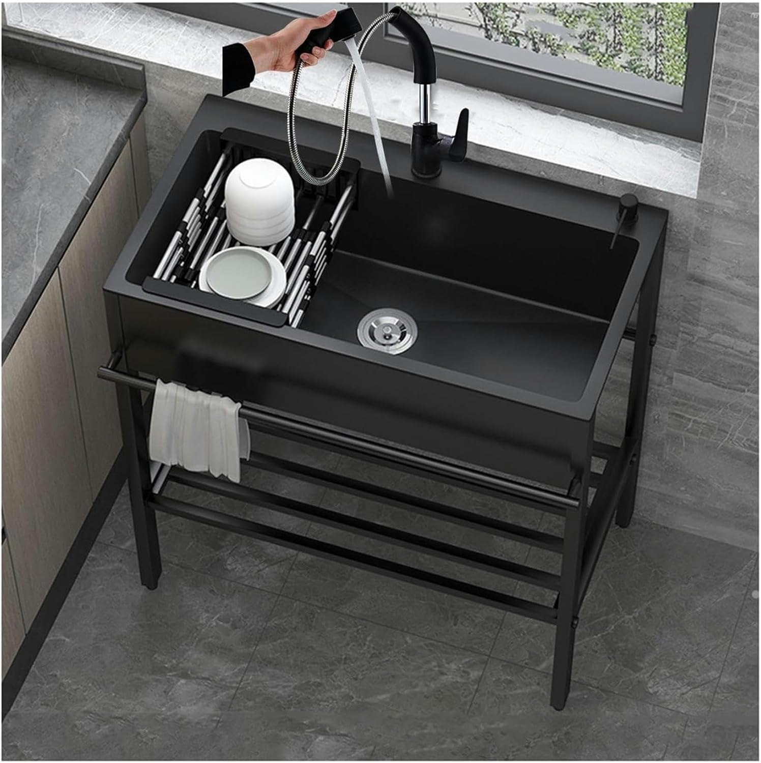 1コンパートメントキッチンシンク、ステンレス鋼シングルボウル