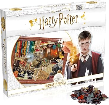 Winning Moves Harry Potter Hogwarts 1000 Piece Jigsaw Puzzle Game, Piece together iconic scenes set in Hogwarts Castle, gift and toy for ages 10 plus