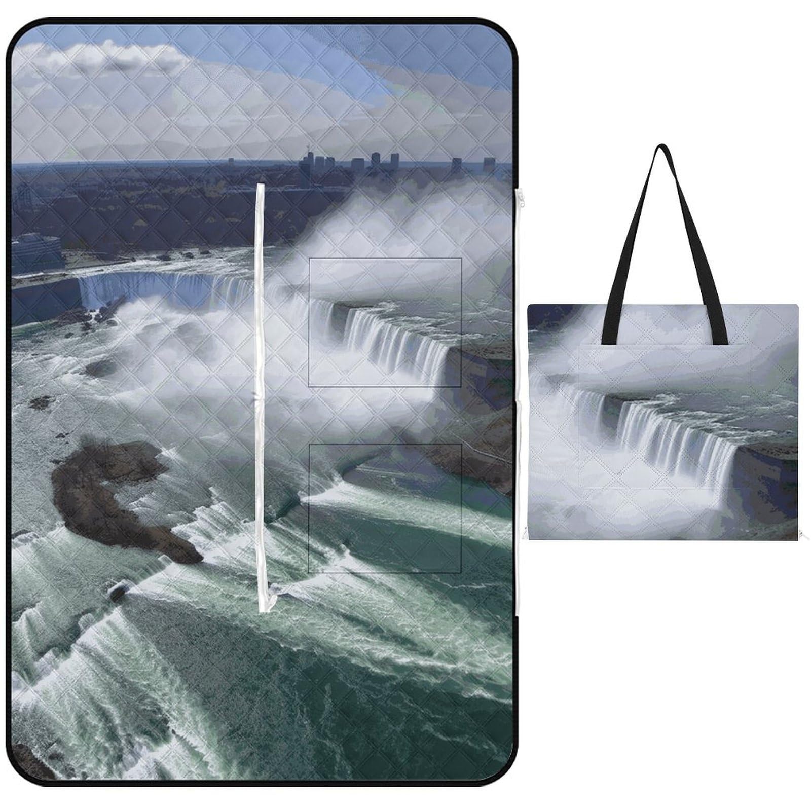 Couverture de plage zippée Niagara Falls pour vos voyages et pique-niques