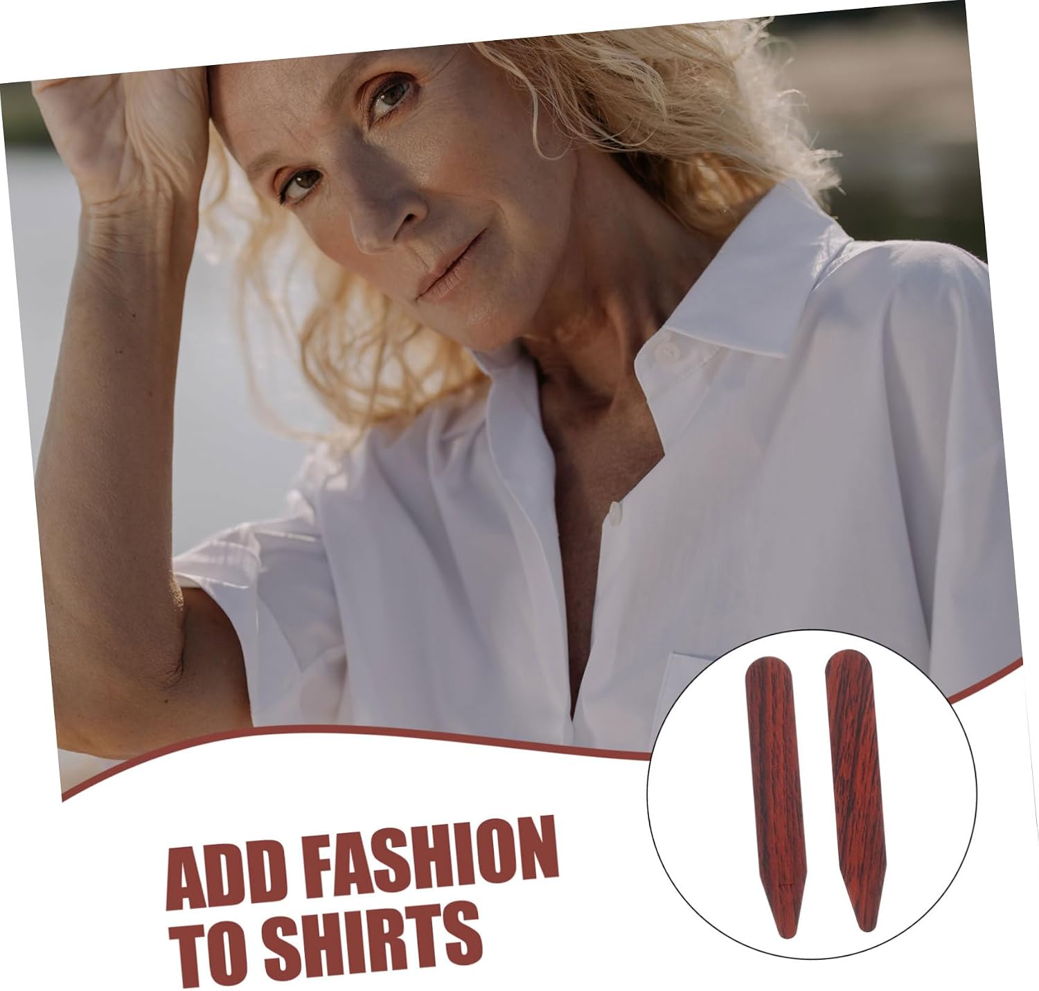 2Pcs Grain Collar Stays Dress Shirt Collar Support Inserts for Men Stylish Collar Fixing Tools Suitable for Various Shirt Styles Practical Design for Chic Look
