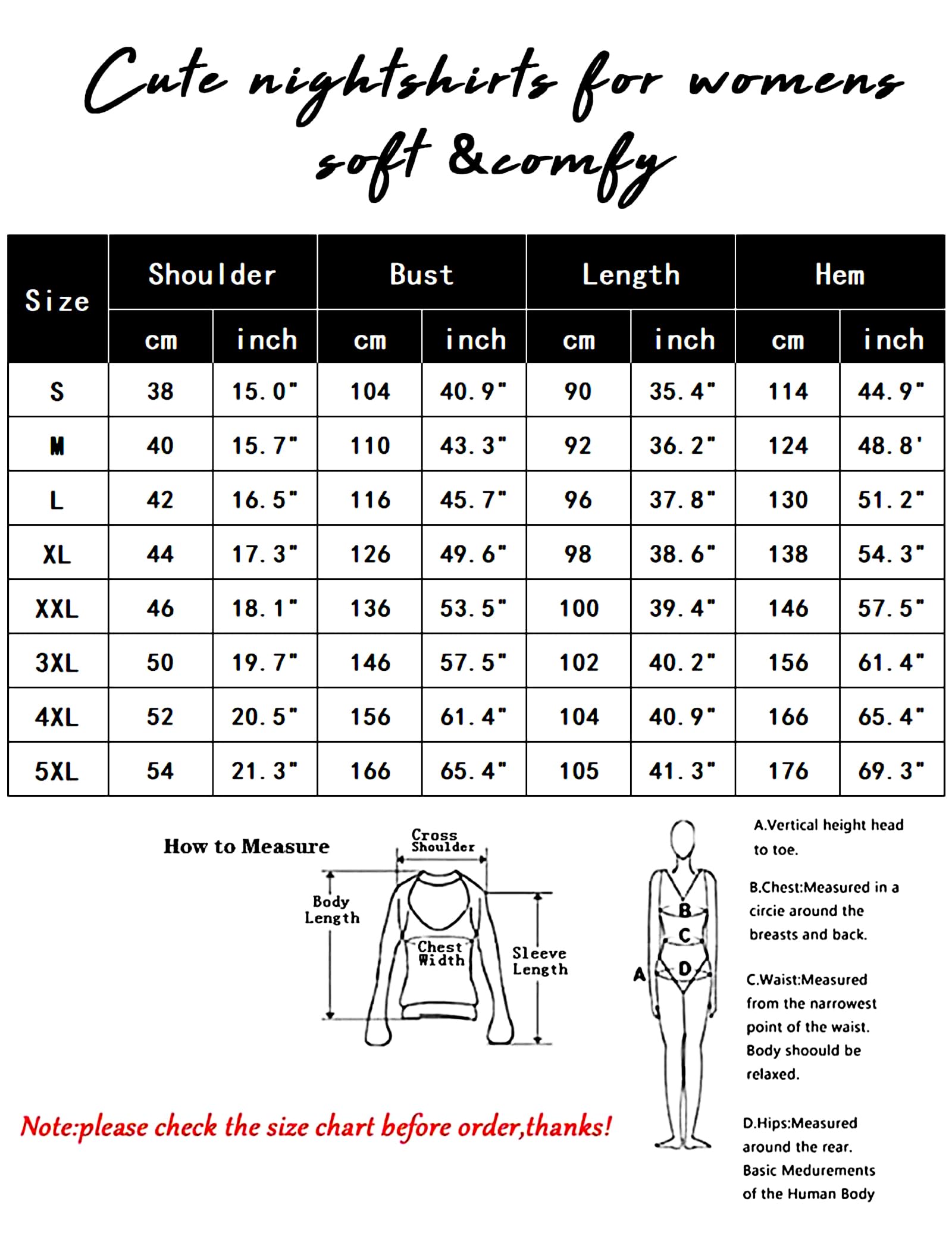 Damen Nachthemd Kurzarm & Schlafkleid Bequemes aus Baumwolle mit modischem Print für Schlaf & Freizeit Gr. S-3XL