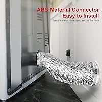Vista 1 de Manguera de ventilación de secadora de 4 pulgadas y 8 pies, conductos de 4 pulgadas, conducto flexible de papel de aluminio, con 2 abrazaderas