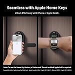 Aqara Serrure intelligente U300, Porte d'entrée sans clé d'empreinte avec poignée, fil de la matière avec clés d'accueil Apple, clavier écran tactile, Smart Lever Lock supporte Apple HomeKit, Alexa, Google, IFTTT,noir