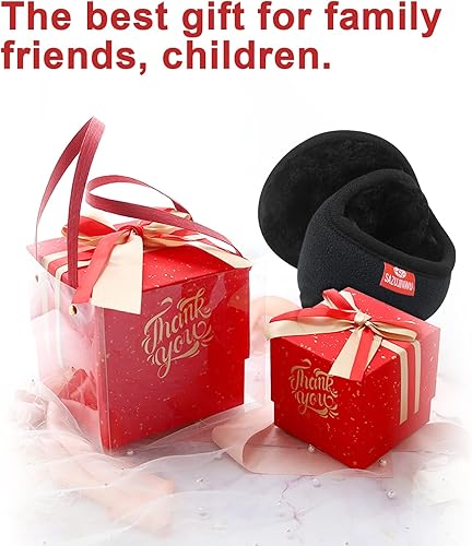 Miniatura 6 de Orejeras de invierno para hombres, unisex, plegables, de vellón, calentadores de orejas para mujer, orejeras de cuello trasero