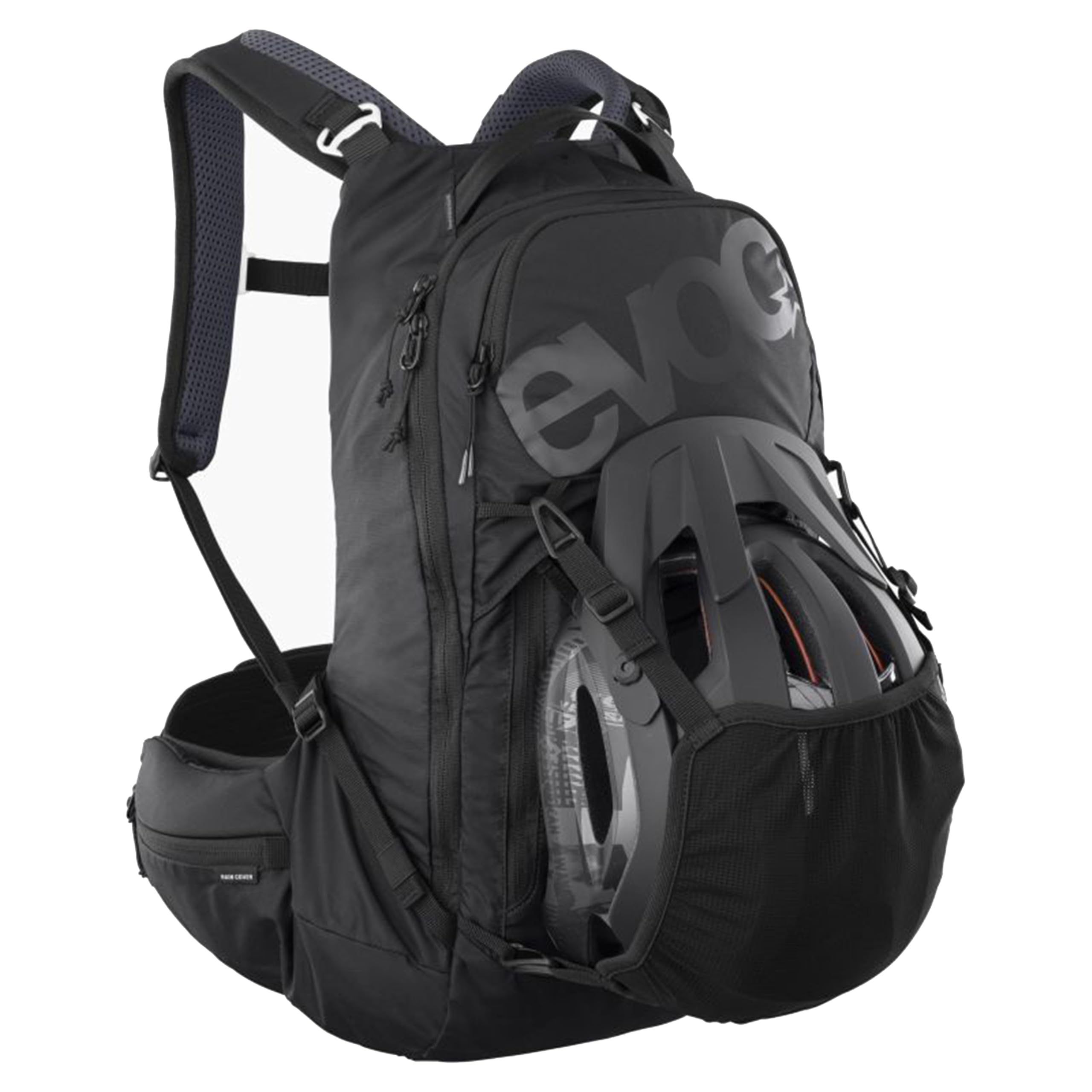 EVOC TRAIL PRO BLACKLINE 16 Sac à dos de protection (sac à dos léger avec protection dorsale, compartiment pour poche à eau inclus, ajustement optimal, L/XL), Noir
