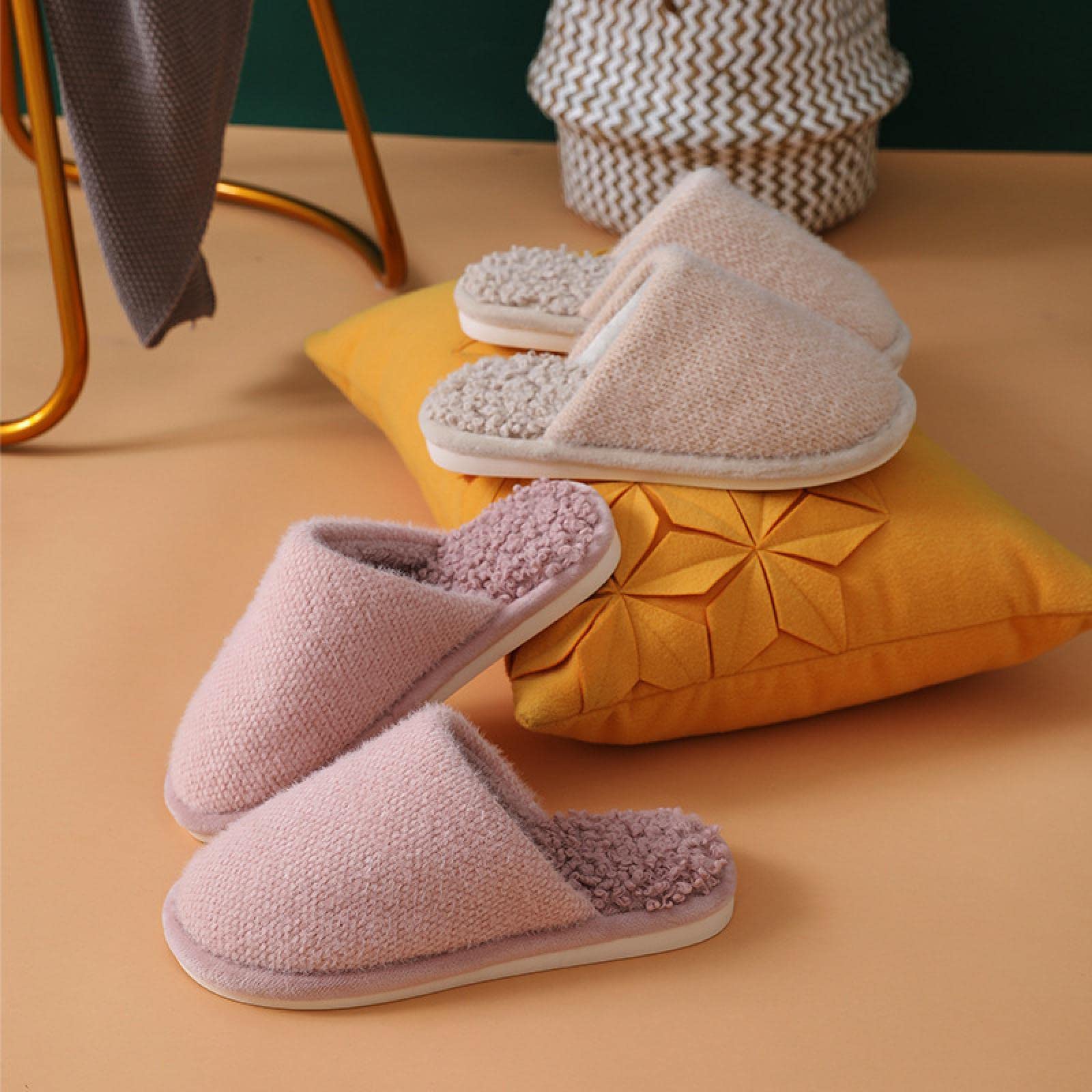 Un'Elegante Pantofole in Cotone Pantofole Calde Pantofole in Cotone Pantofole in Cotone per Uomo E Donna Comode E Comode in Peluch