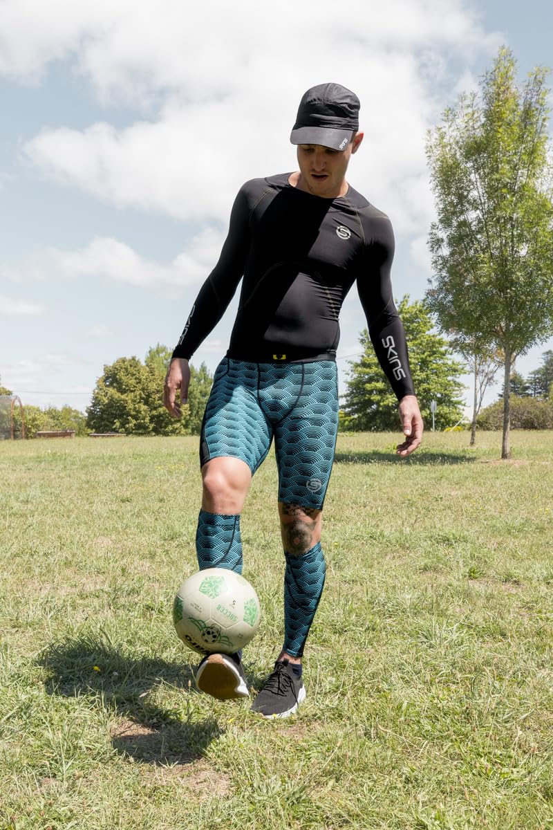 Skins Series-3 Half Tights Herren blau Größe XXL 2022 Laufsport Shorts