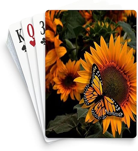 CafePress Sunflower Radiance Monarch Butterfly Standard Size Playing Cards