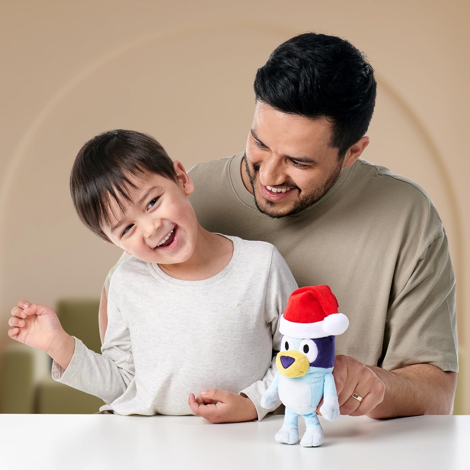 Bluey 8" Plush Soft Toy Festive Season Plush with Santa Hats Christmas Holidays, 8 inches - Image 3