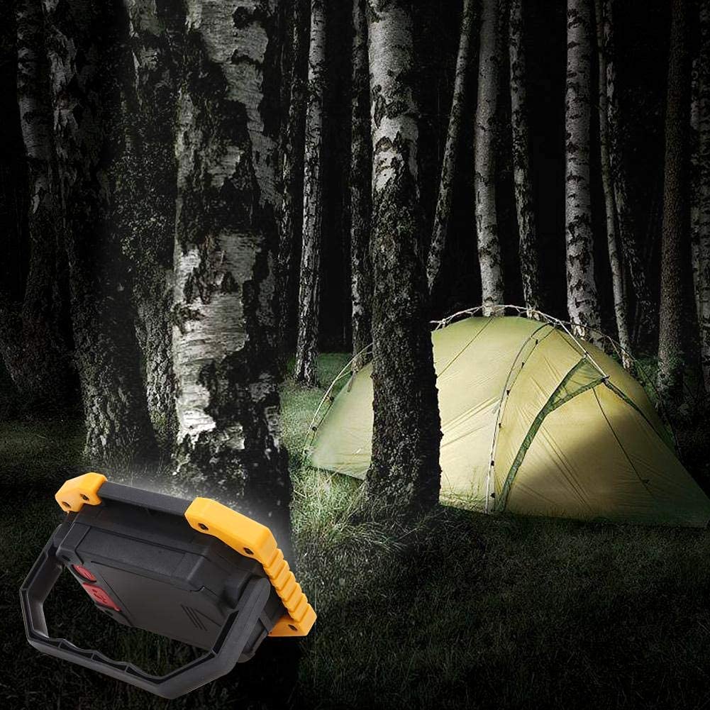 Luz de trabajo recargable, reflector impermeable COB de 30 W para acampar al aire libre, viajes, pesca y seguridad con batería USB