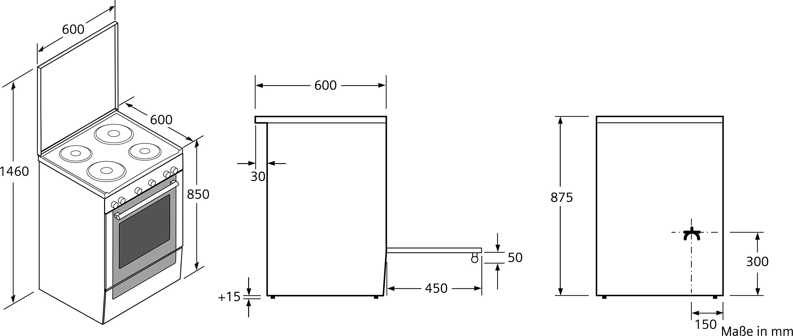 Siemens HD721210 Freistehendes Herdset/A/Kochfeld: Edelstahl/Herdfarbe: weiß/eco Plus / 3D-Heißluft plus