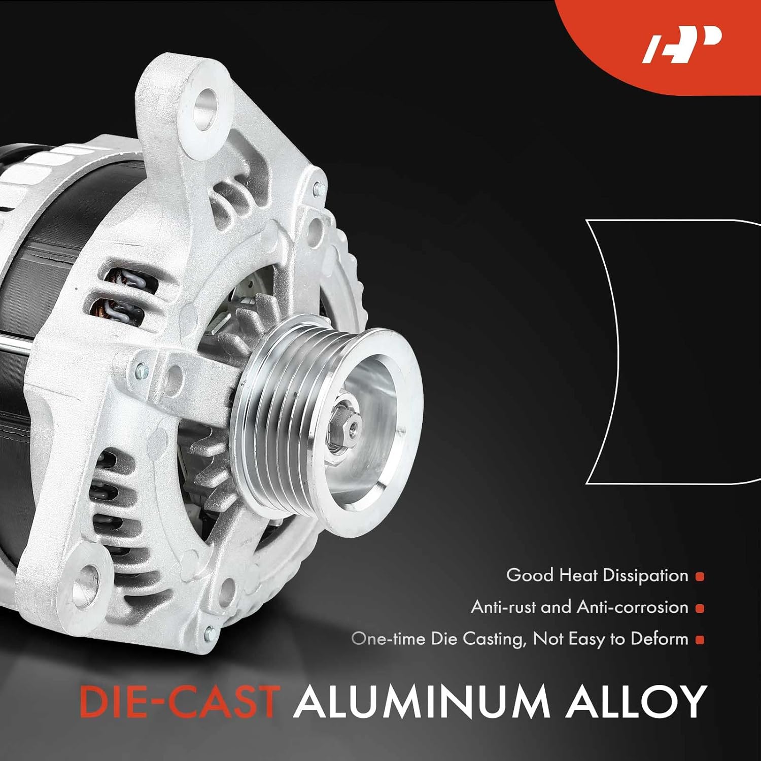 A-Premium Alternator Compatible with Dodge Grand Caravan & Chrysler Town & Country 2008-2010, Voyager 08 & Jeep Wrangler 07-08 & Volkswagen Routan, 3.3L 3.8L, Replace# 04801304AA 4801304AA 421000-0700