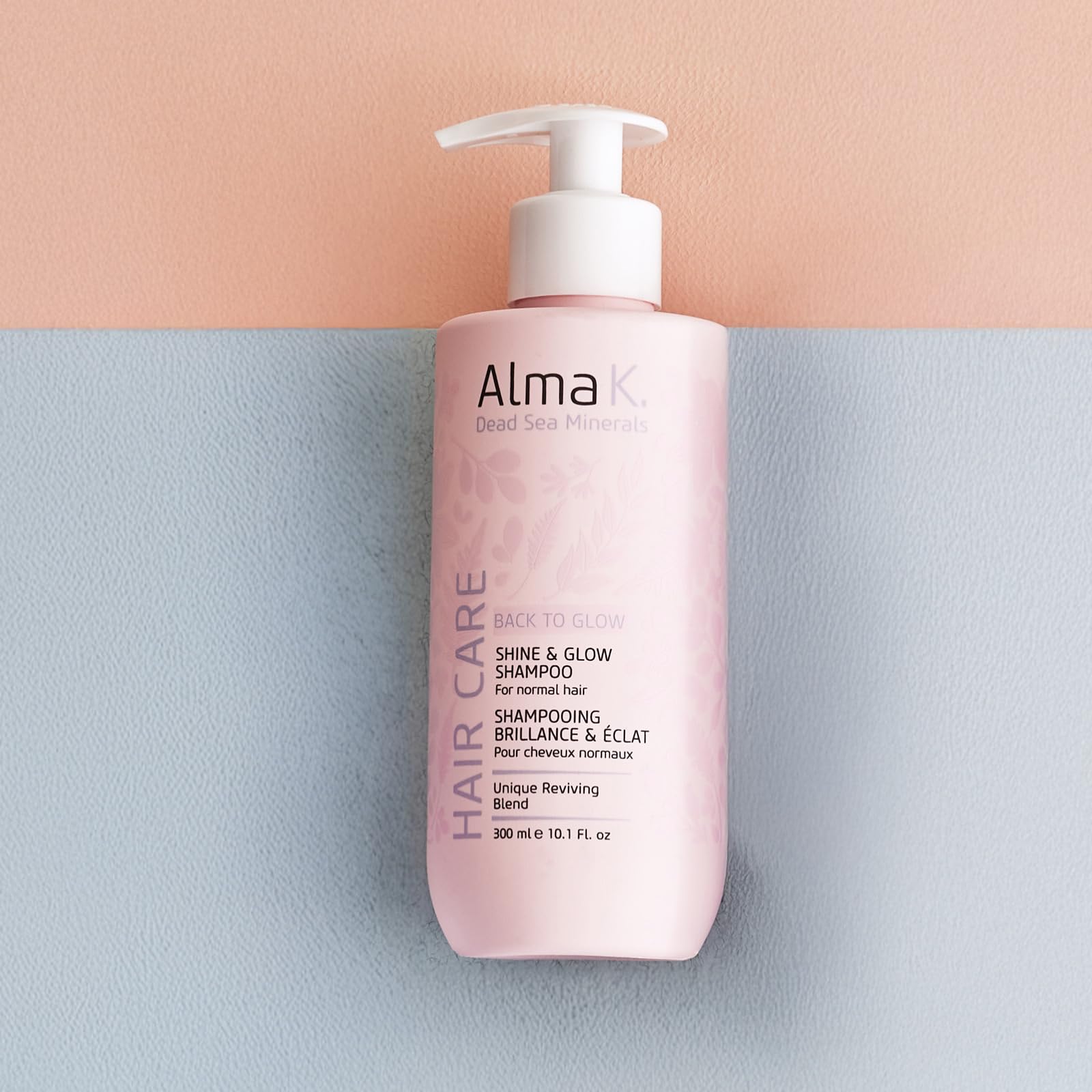 Alma K Champú Shine and Glow - Champú hidratante para mujer - Champú para el crecimiento del cabello - Champú hidratante con aceite de argán, manteca de cacao - 300 ml