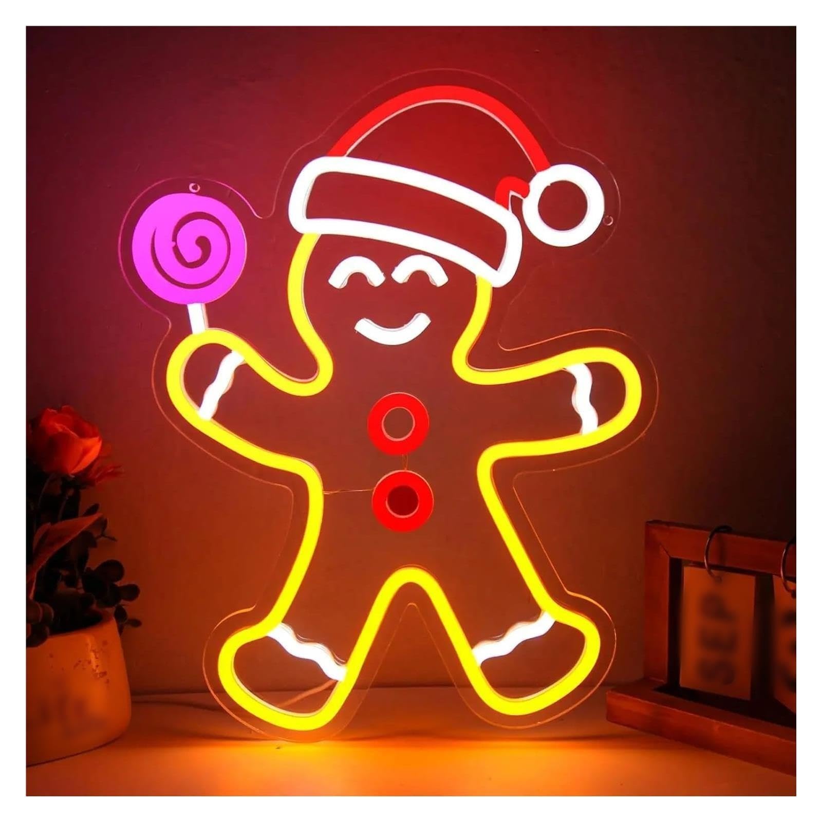 Insegna al Neon Insegna Al Neon Dell'omino Di Pan Zenzero